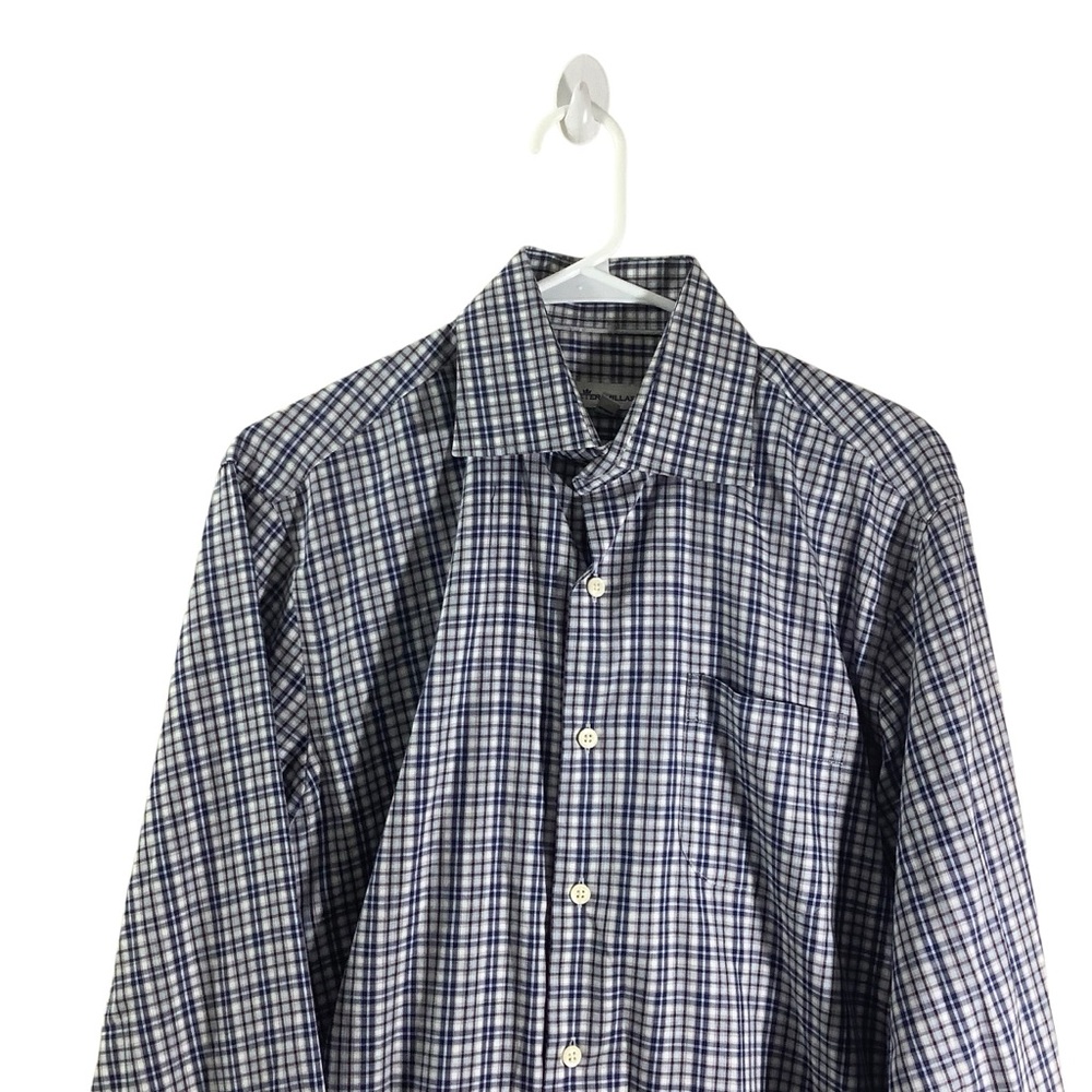 Peter Millar Multi-Colored Checkered Button Down … - image 2